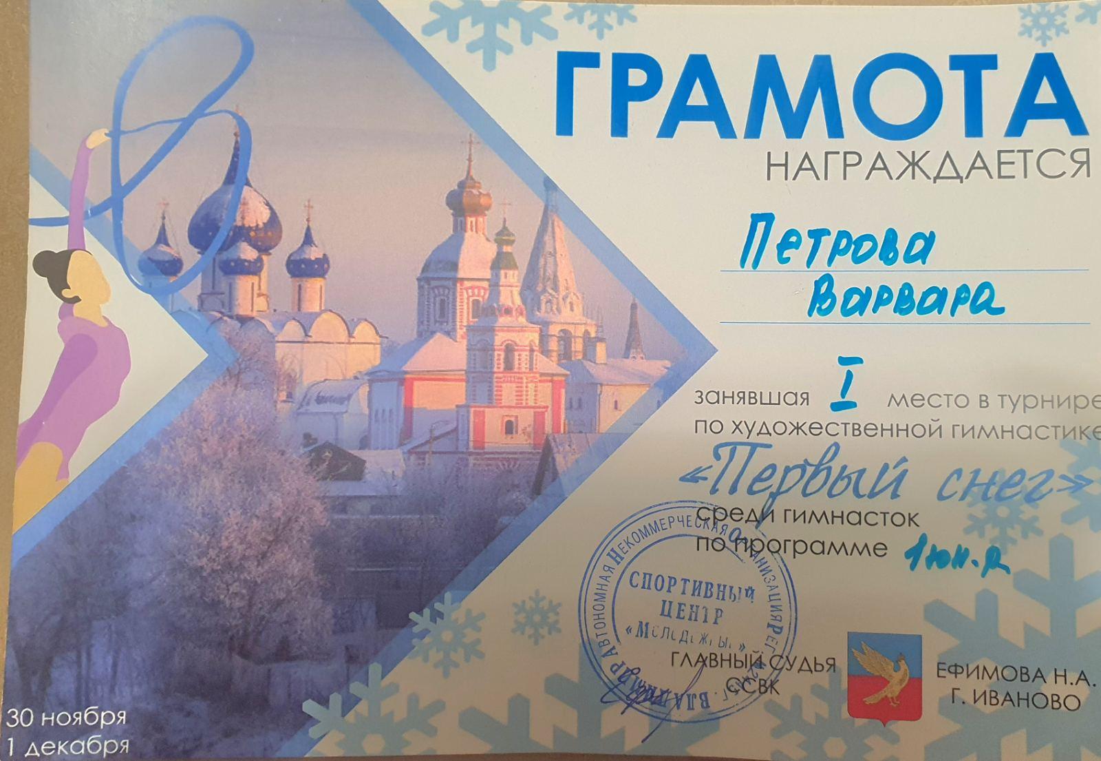 Спортивное вдохновение: Поздравляем Варю Петрову с победой!.